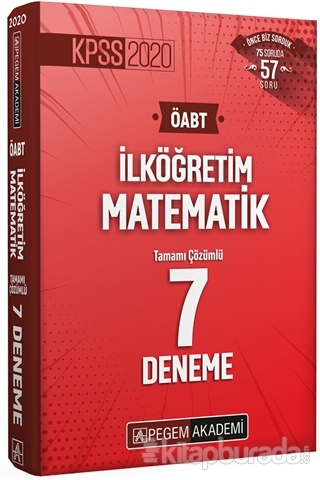 2020 KPSS ÖABT İlköğretim Matematik Tamamı Çözümlü 7 Deneme