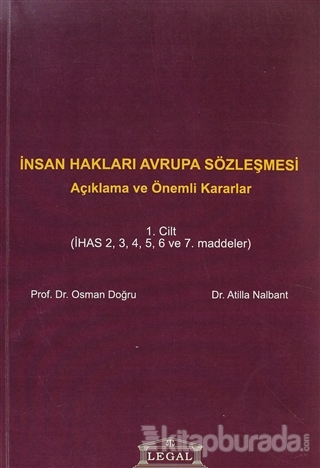 İnsan Hakları Avrupa Sözleşmesi 1 %15 indirimli Atilla Nalbant