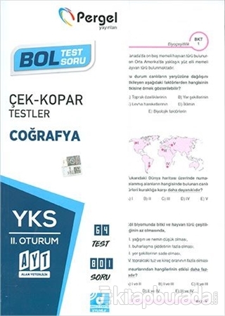 YKS 1. Oturum Coğrafya Çek Kopar Testler